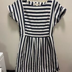 Navy and cream striped dress from Altar’d State